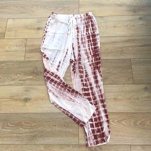 Brown & White flowy pants